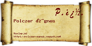 Polczer Ágnes névjegykártya